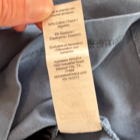 Alphalete Life Style Fit Cropped Long Sleeve Top Blue - Picture 3 of 6